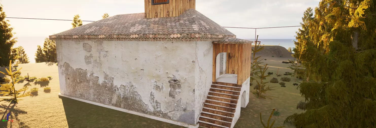 old church Low-poly 3D model_4