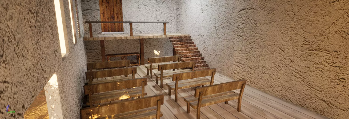 old church Low-poly 3D model_6