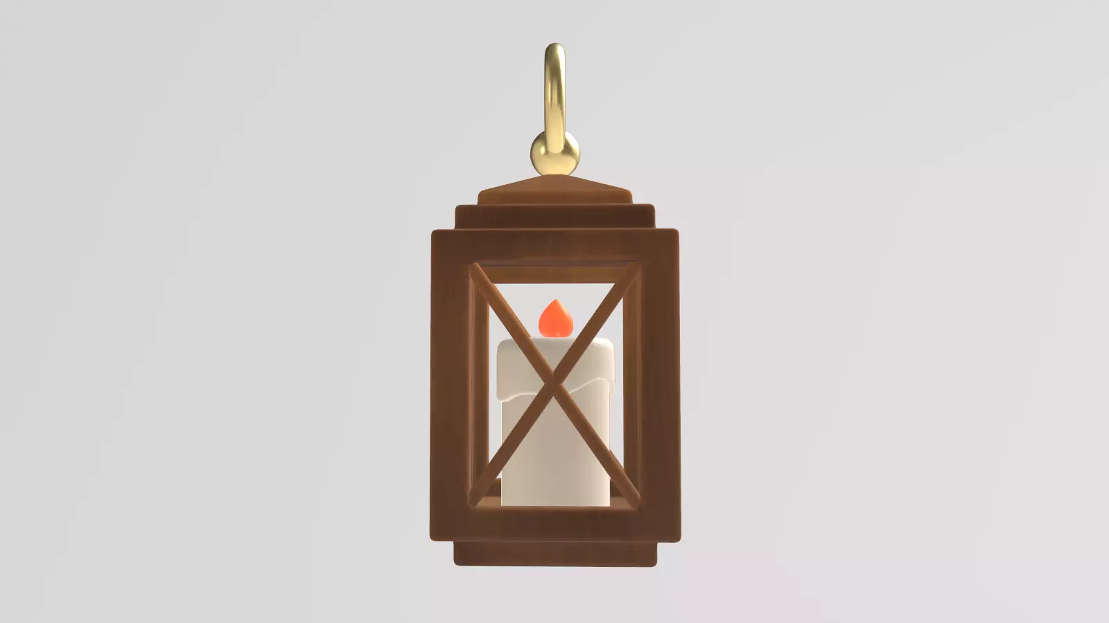 Stylized Low-Poly Medieval Lantern Low-poly 3D model_16