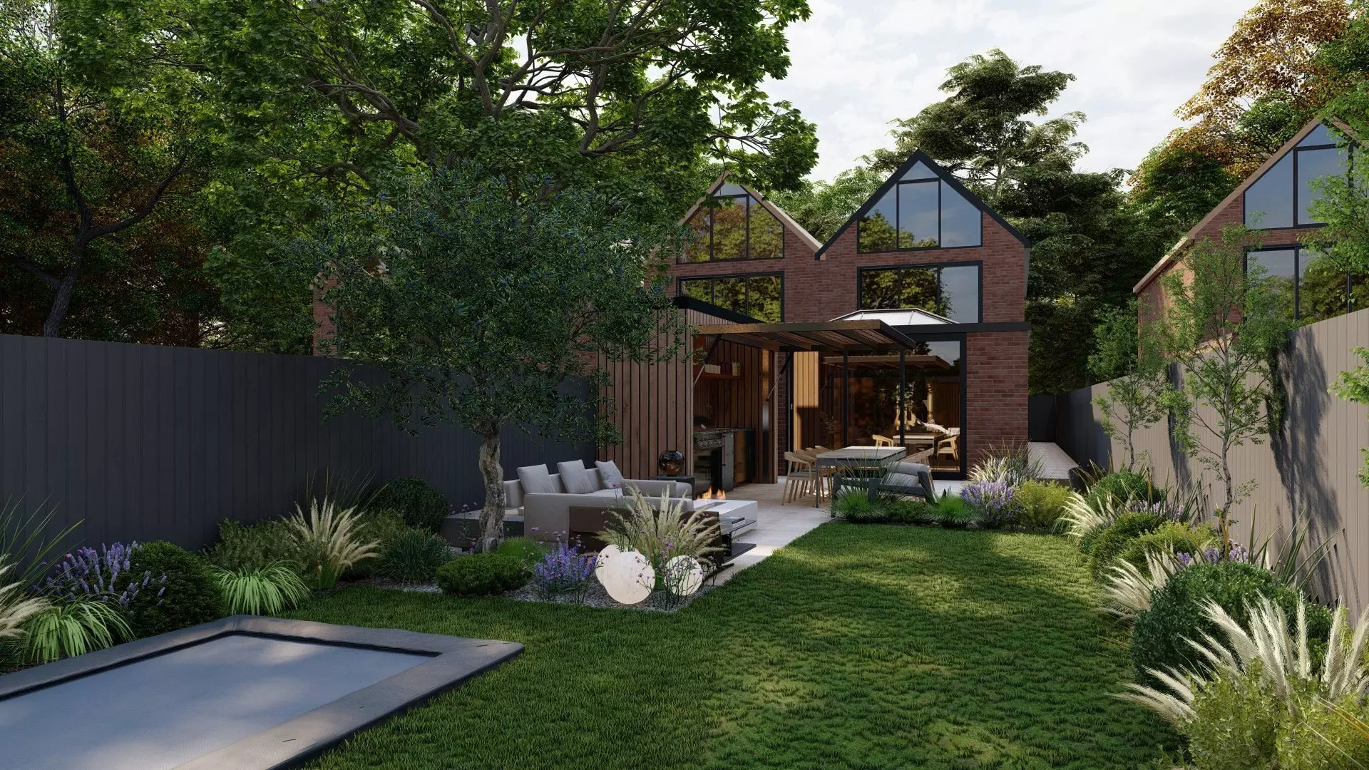 Garden Landscape 3D Model - SketchUp and Lumion Scene 3D model_3