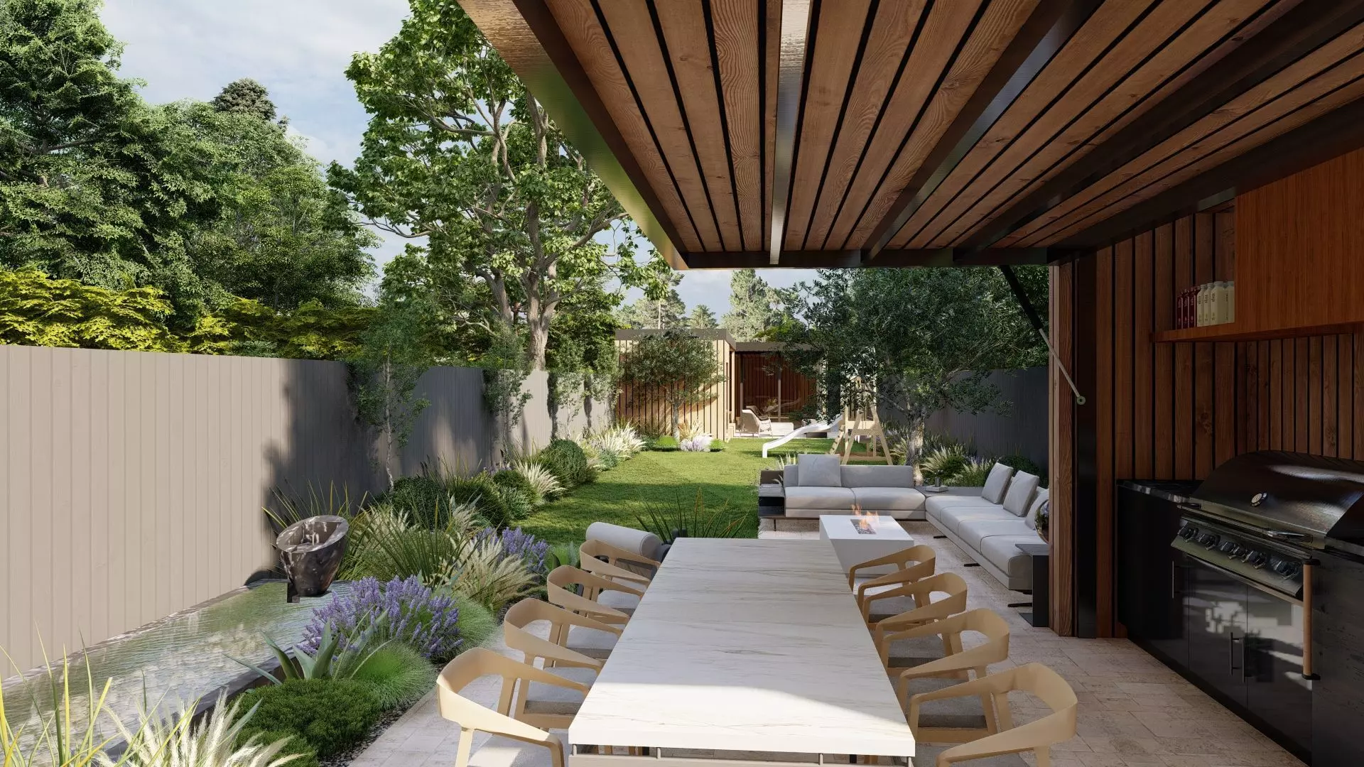 Garden Landscape 3D Model - SketchUp and Lumion Scene 3D model_2