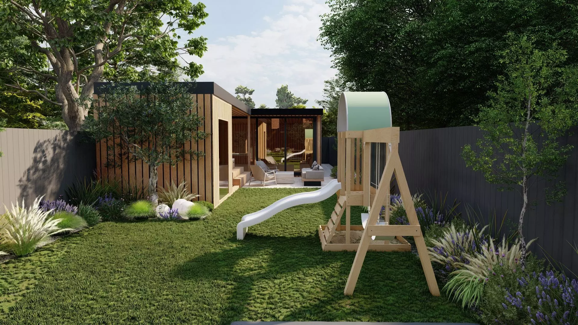 Garden Landscape 3D Model - SketchUp and Lumion Scene 3D model_5