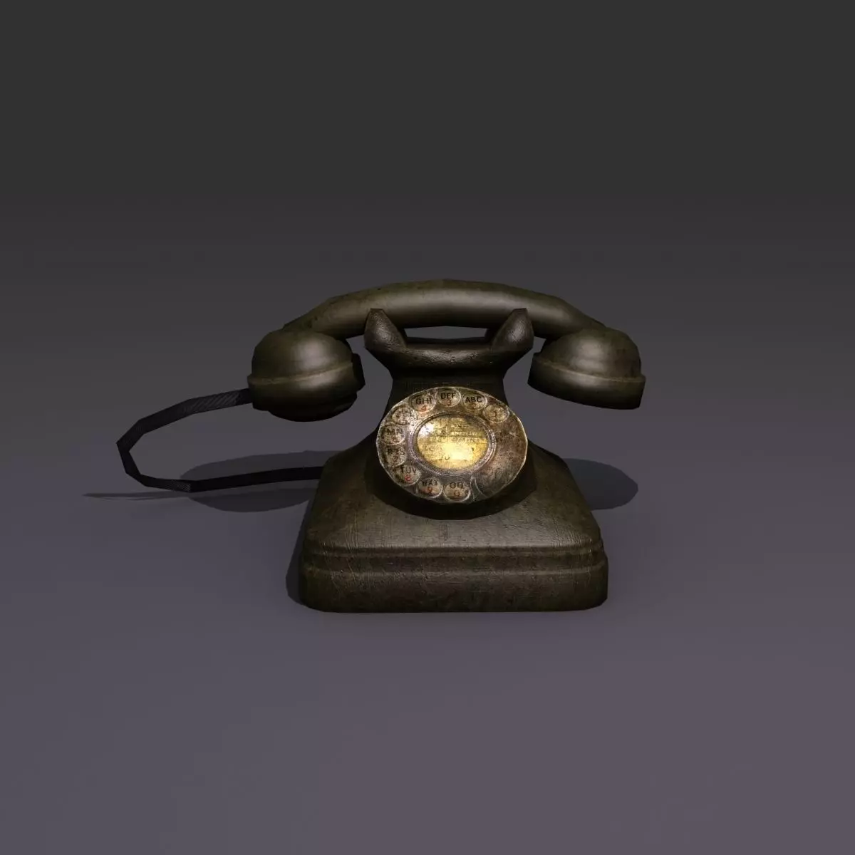 Low Poly Telephone Model old fashioned Low-poly 3D model