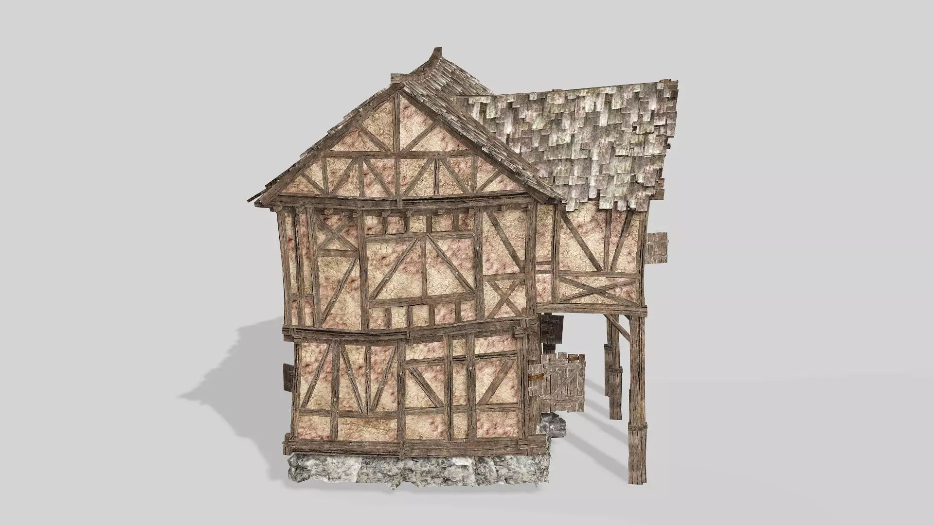 Thatch Hut House 05 For Games and Films 3D Model Low-poly 3D model_4