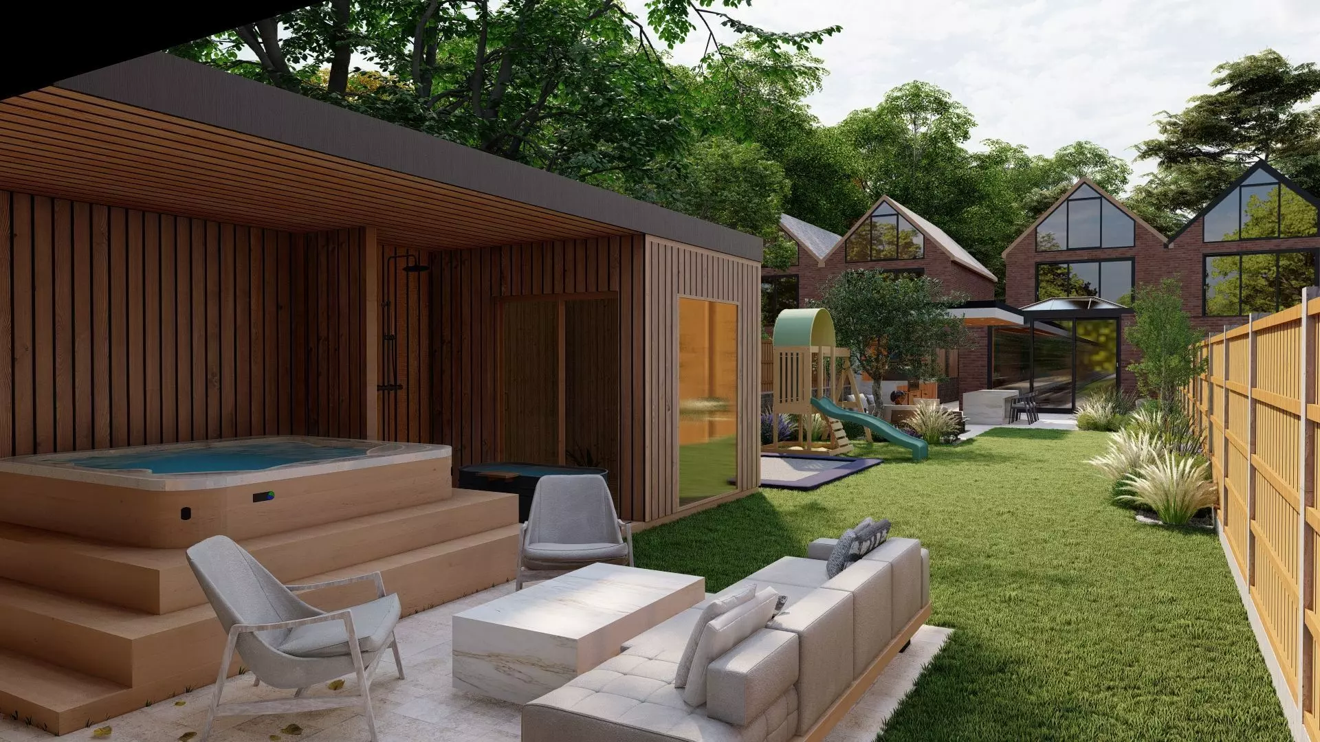 Garden Landscape 3D Model - SketchUp and Lumion Scene 3D model_4