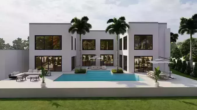 Garden Landscape 3D Model - SketchUp and Lumion Scene