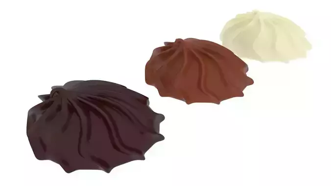 Chocolate Meringues Set 3D model