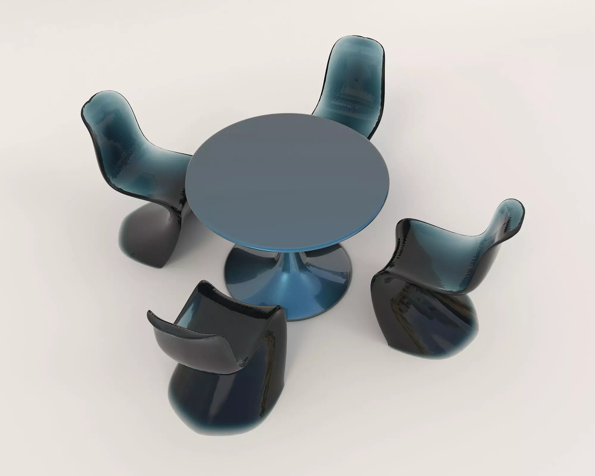 Modern Dining Table and Chairs 26 3D model_1