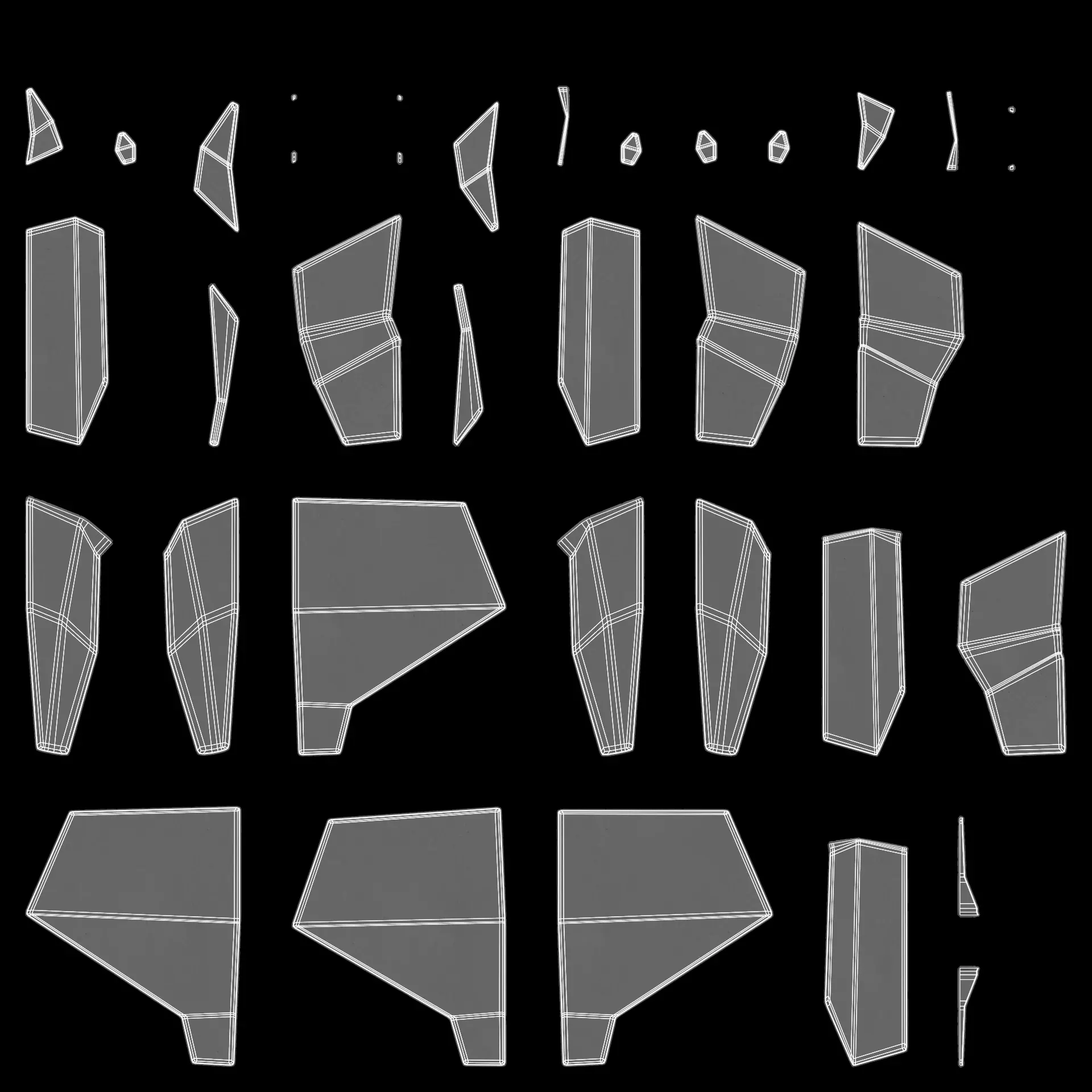 Paper Animals Low-poly 3D model_16