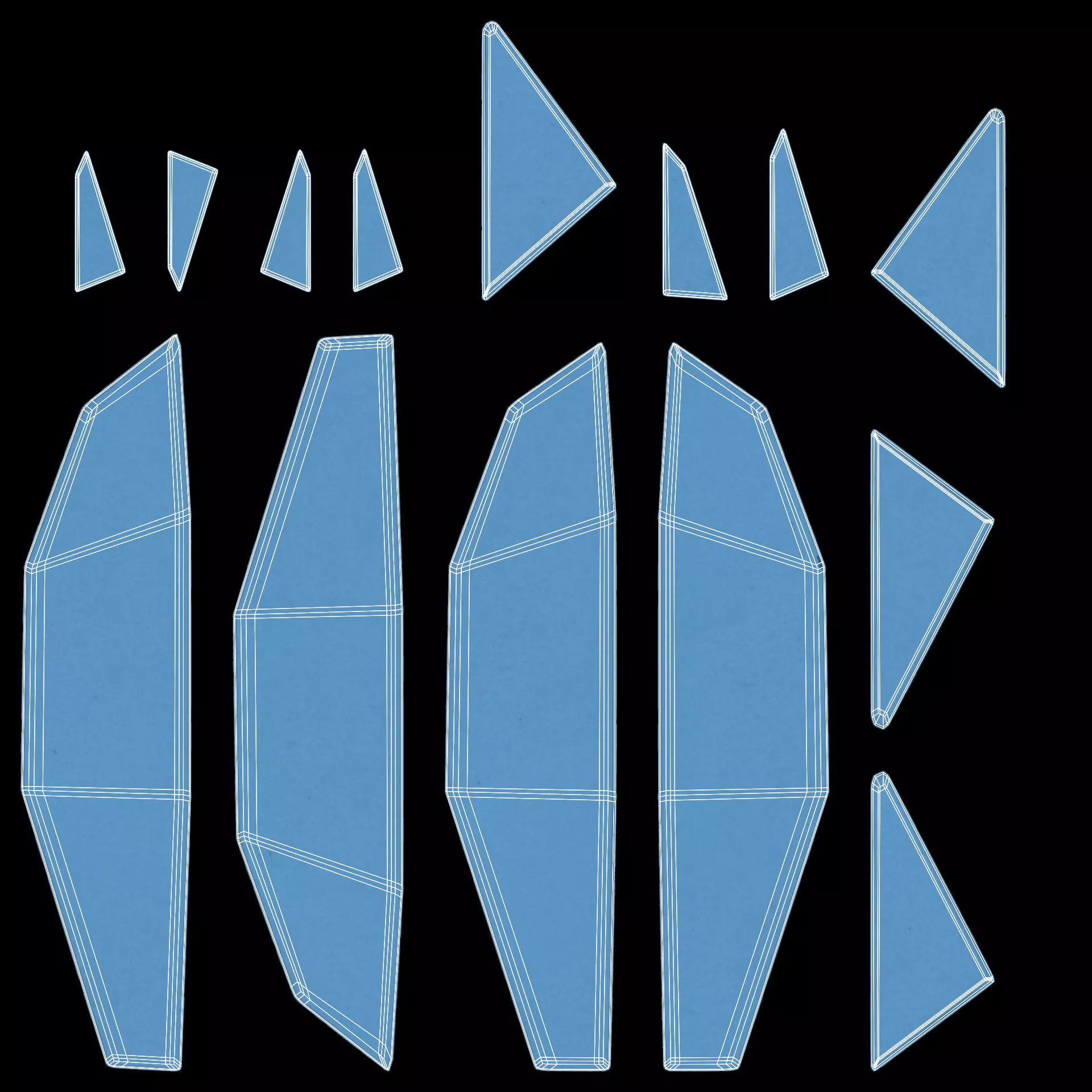 Paper Animals Low-poly 3D model_17