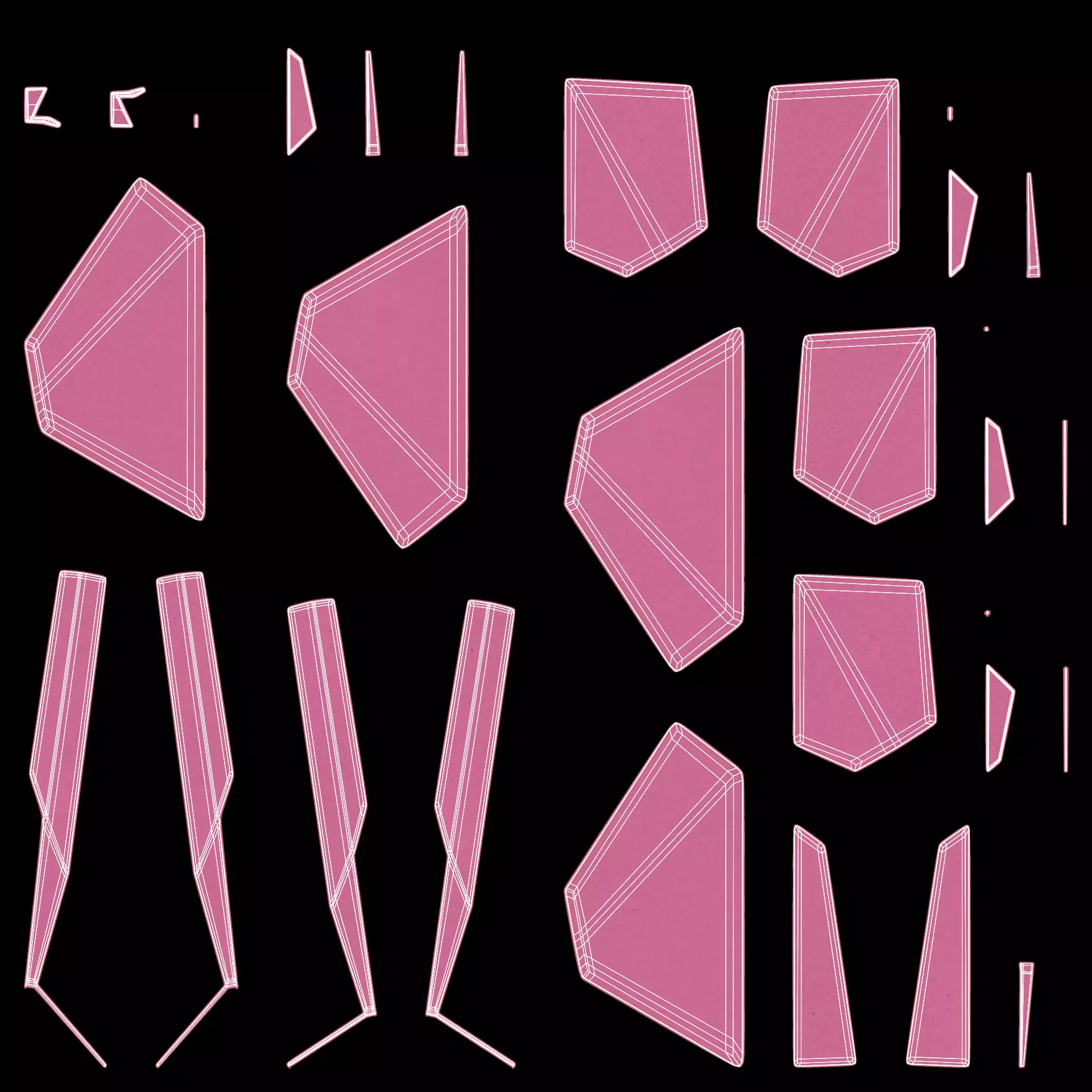 Paper Animals Low-poly 3D model_14