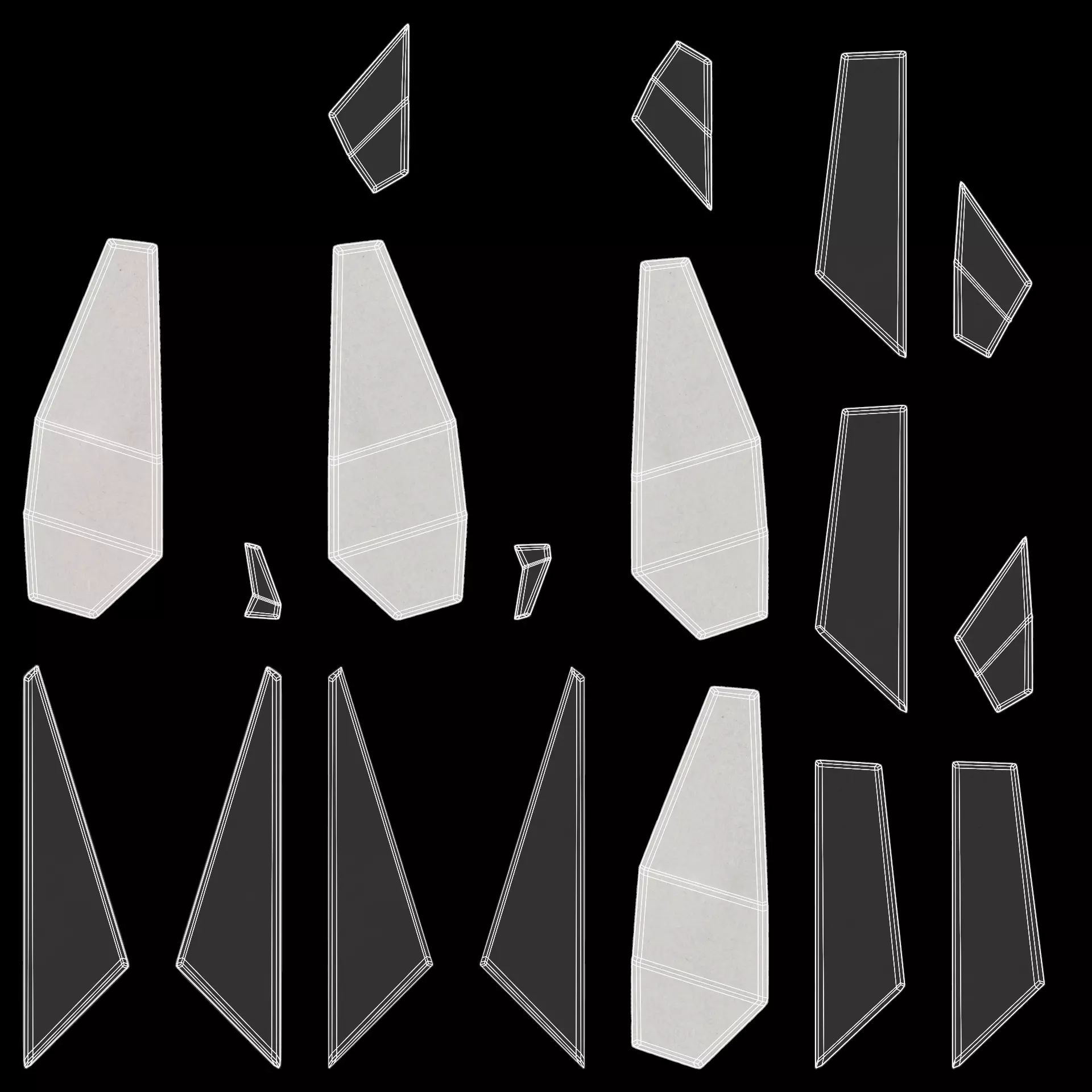 Paper Animals Low-poly 3D model_15