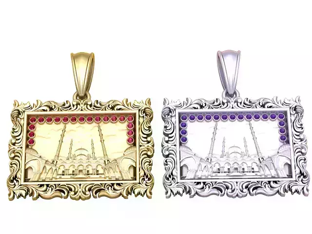 sqaur design houres pendant 3d printable model 