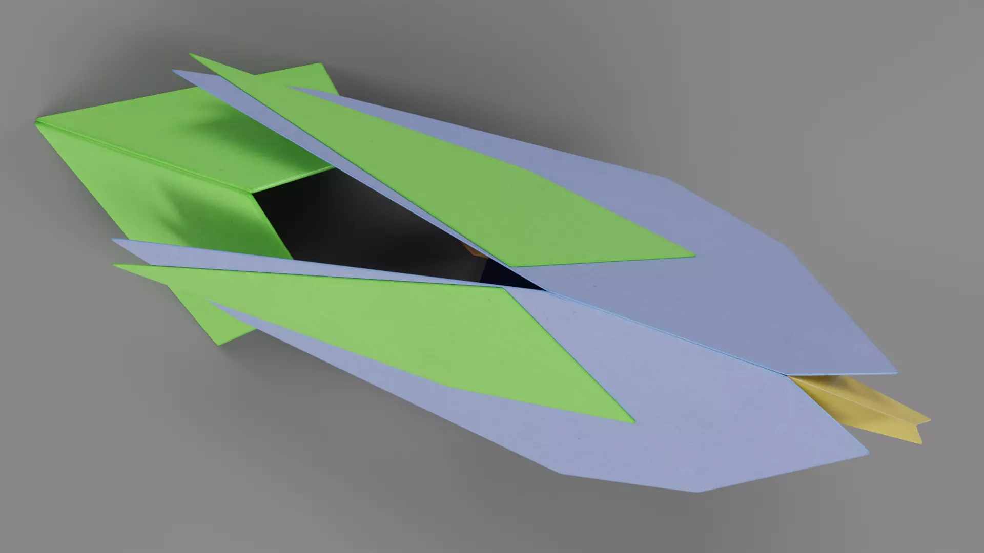 Paper Bird Low-poly 3D model_6