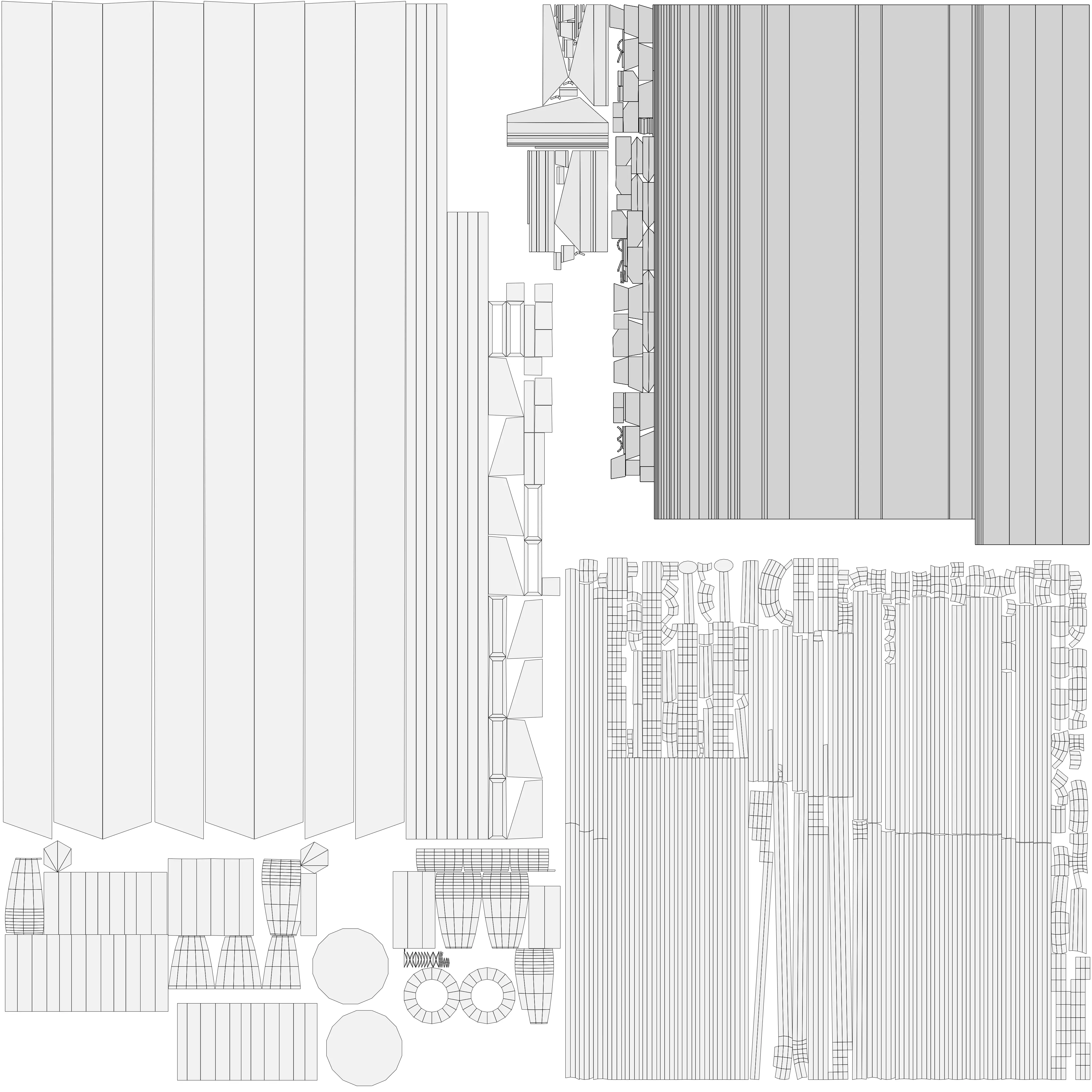 Industrial Metal Folding Stepladder Low-poly 3D model_7