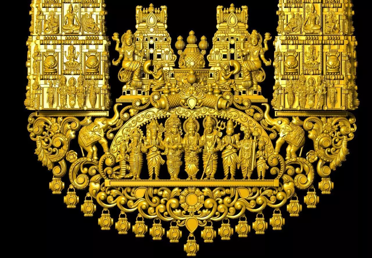 The Living Temple  Goddess of Fortune Tower Haram  STL Set 3D print model_5