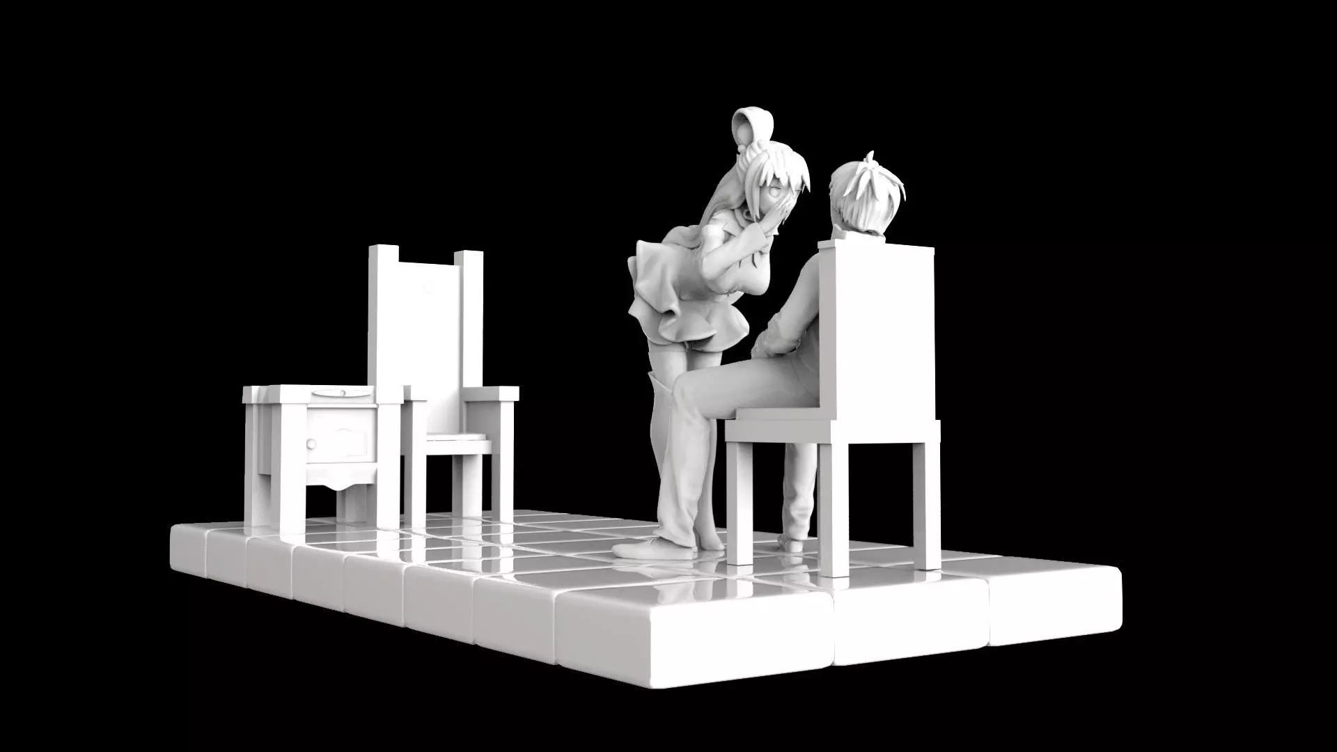 Aqua from Konosuba - High-Detail Resin Collectible Statue Free 3D print model_3