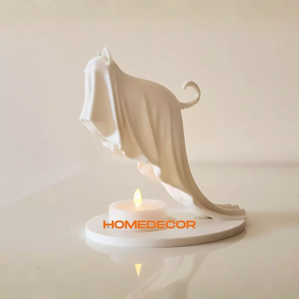 Ghost Floating Cat 3D print model_0
