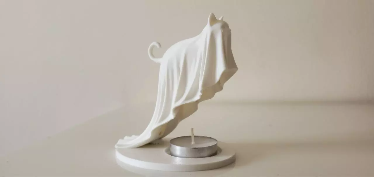 Ghost Floating Cat 3D print model_5