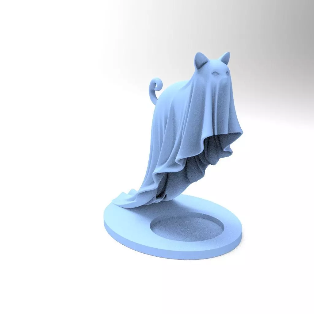 Ghost Floating Cat 3D print model_8