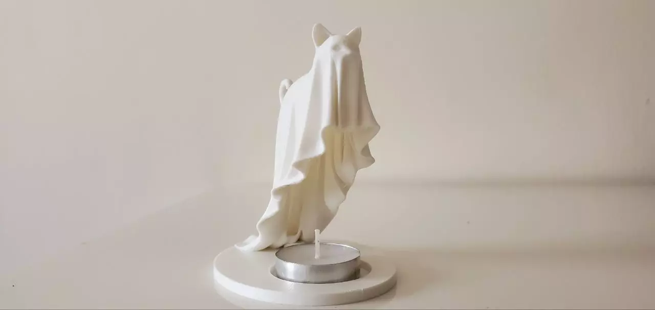 Ghost Floating Cat 3D print model_2