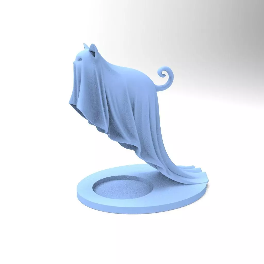 Ghost Floating Cat 3D print model_9