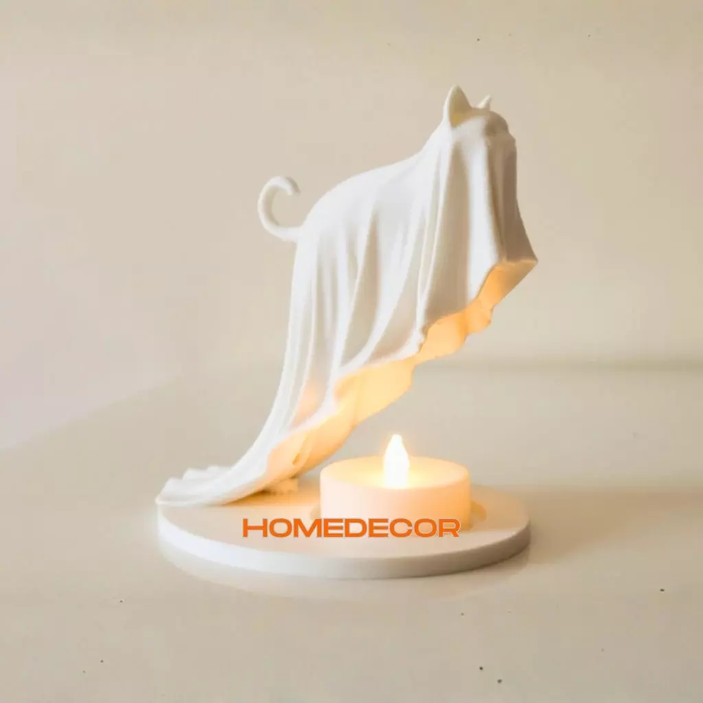 Ghost Floating Cat 3D print model_1