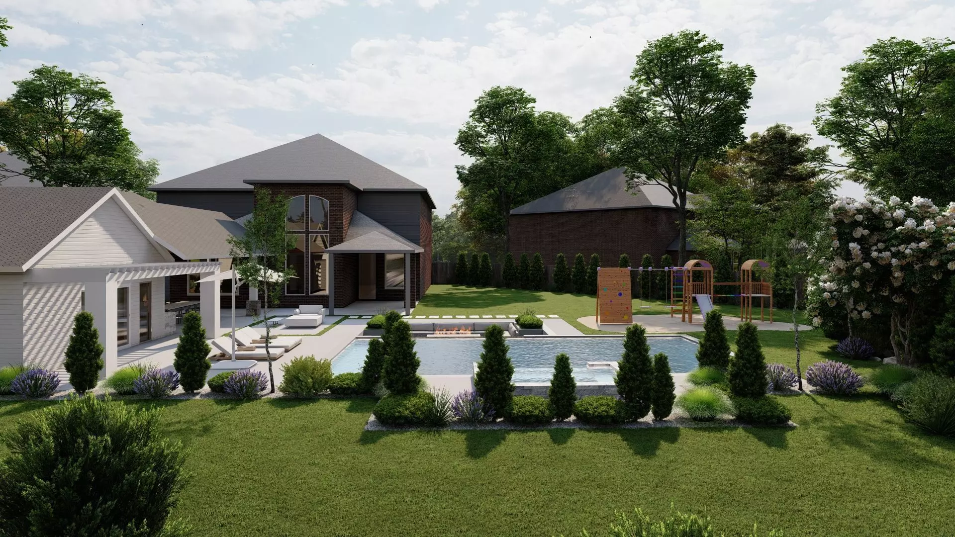 Garden Landscape 3D Model - SketchUp and Lumion Scene 3D 3D model_6