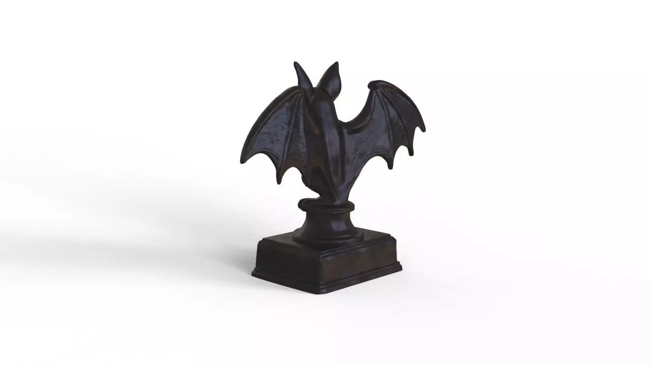 Halloween Bat Trophy 3D print model_3