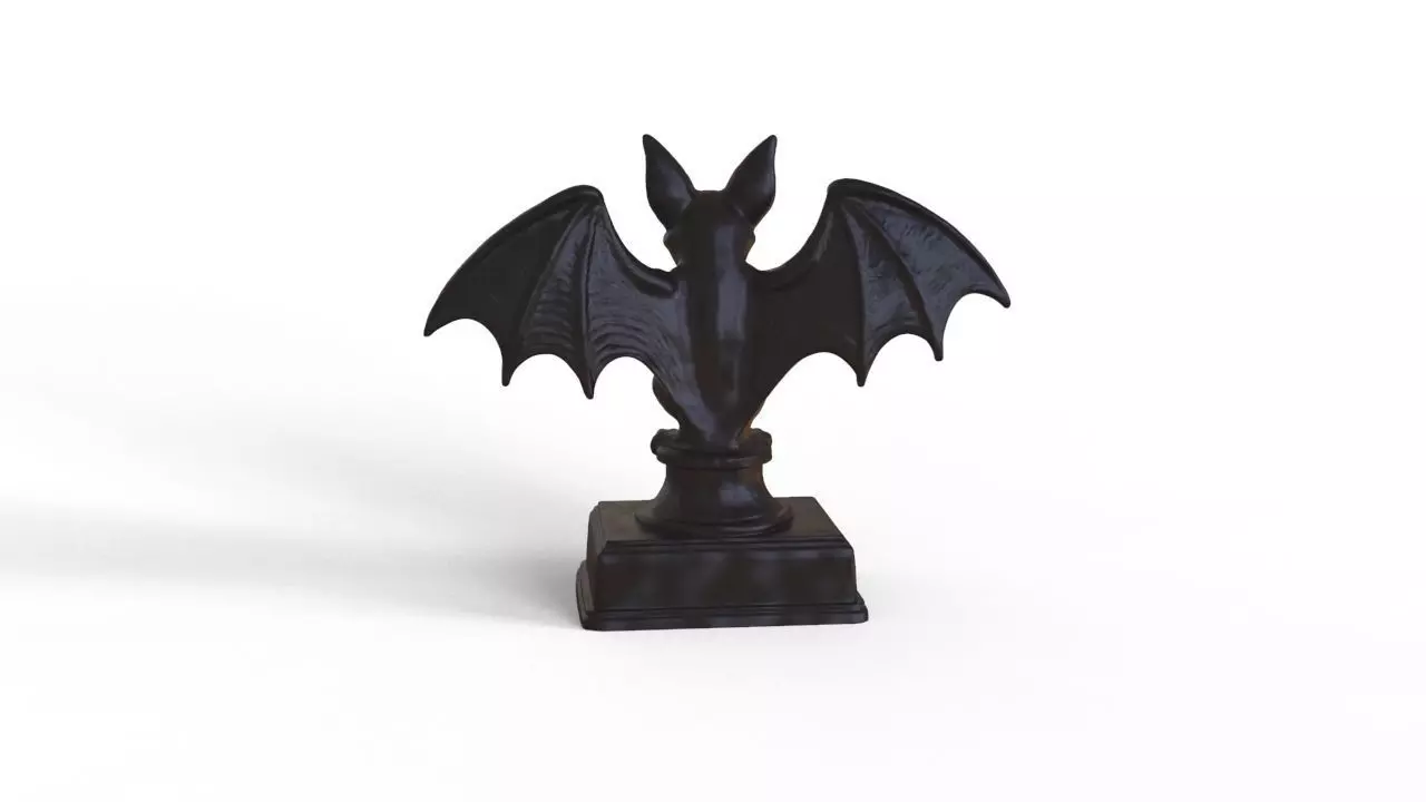 Halloween Bat Trophy 3D print model_4