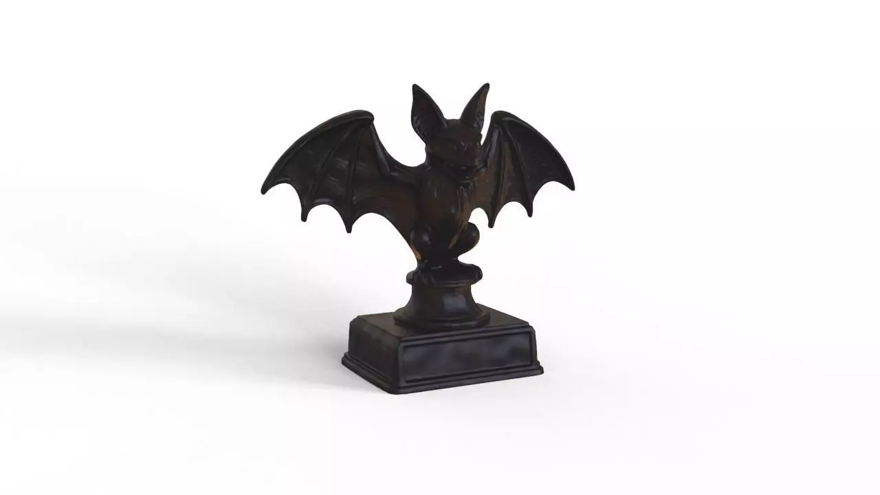 Halloween Bat Trophy 3D print model_8