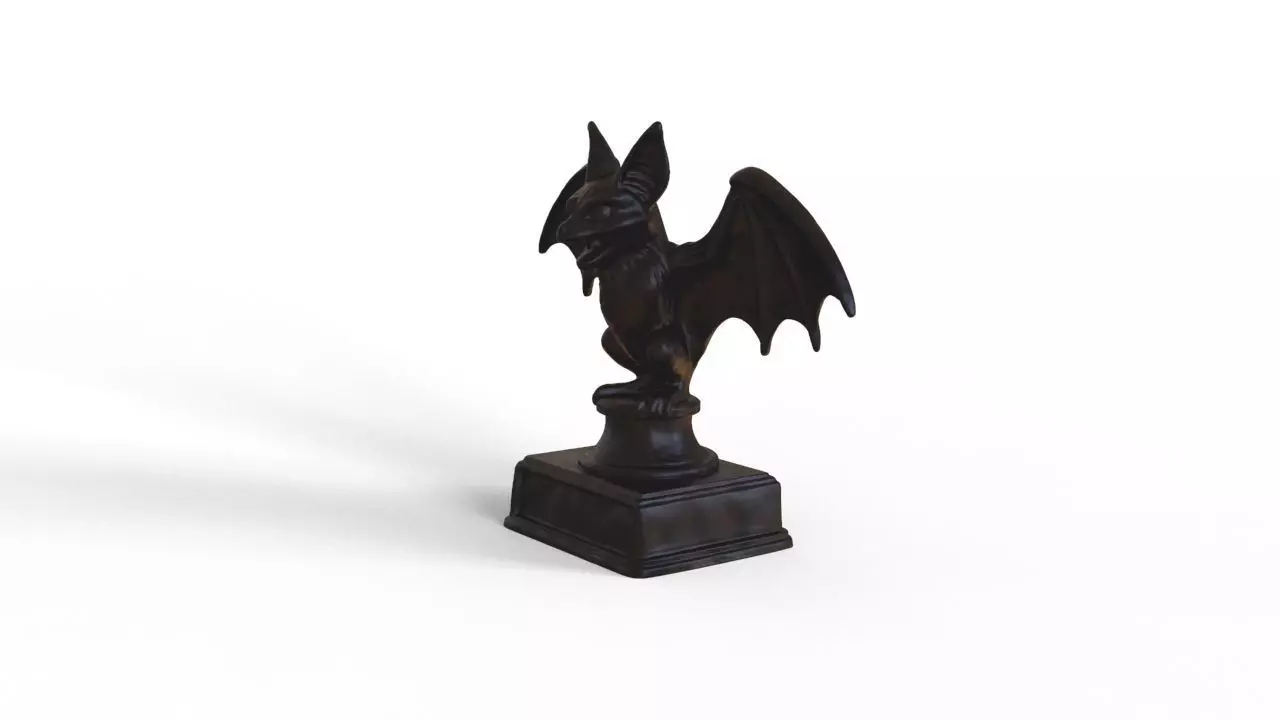 Halloween Bat Trophy 3D print model_1