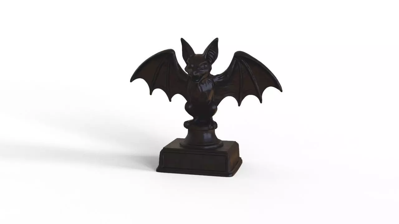 Halloween Bat Trophy 3D print model_0
