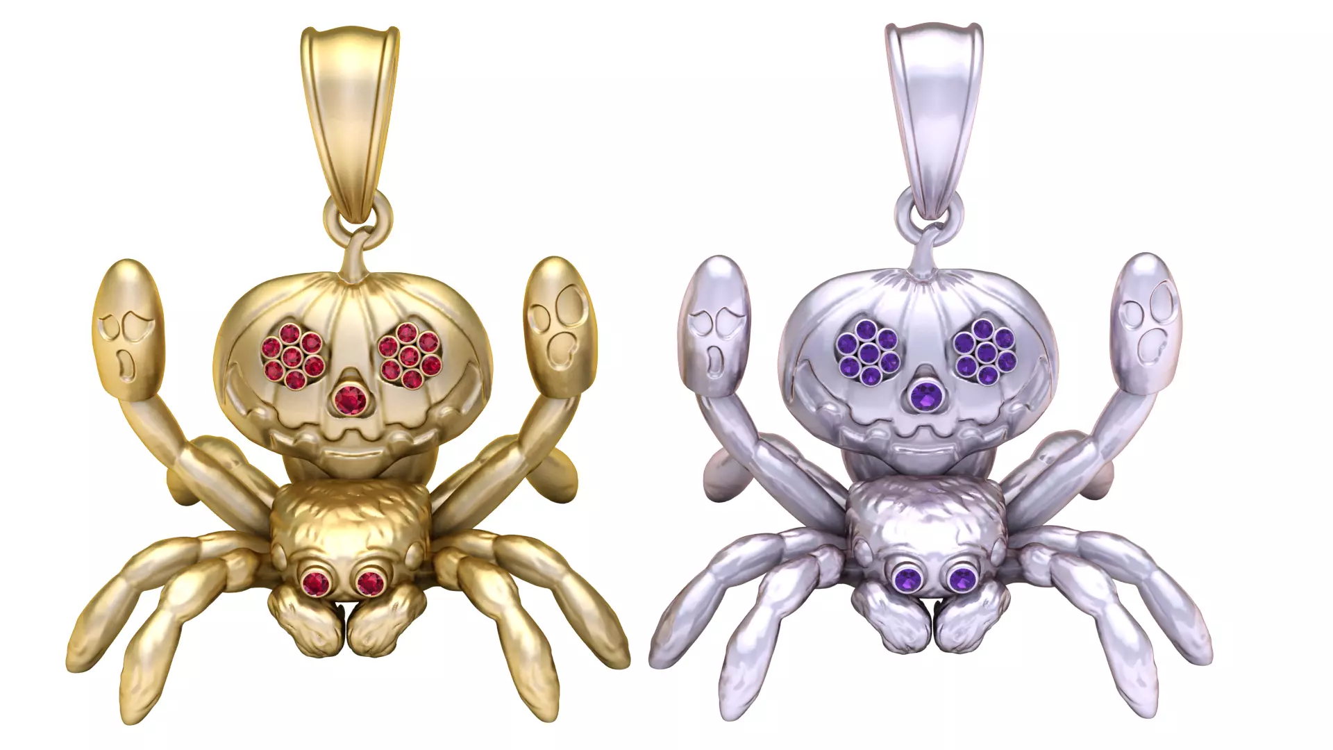 Pumpkin Spider Pendant 3D PRINATBLE MODEL Free 3D print model