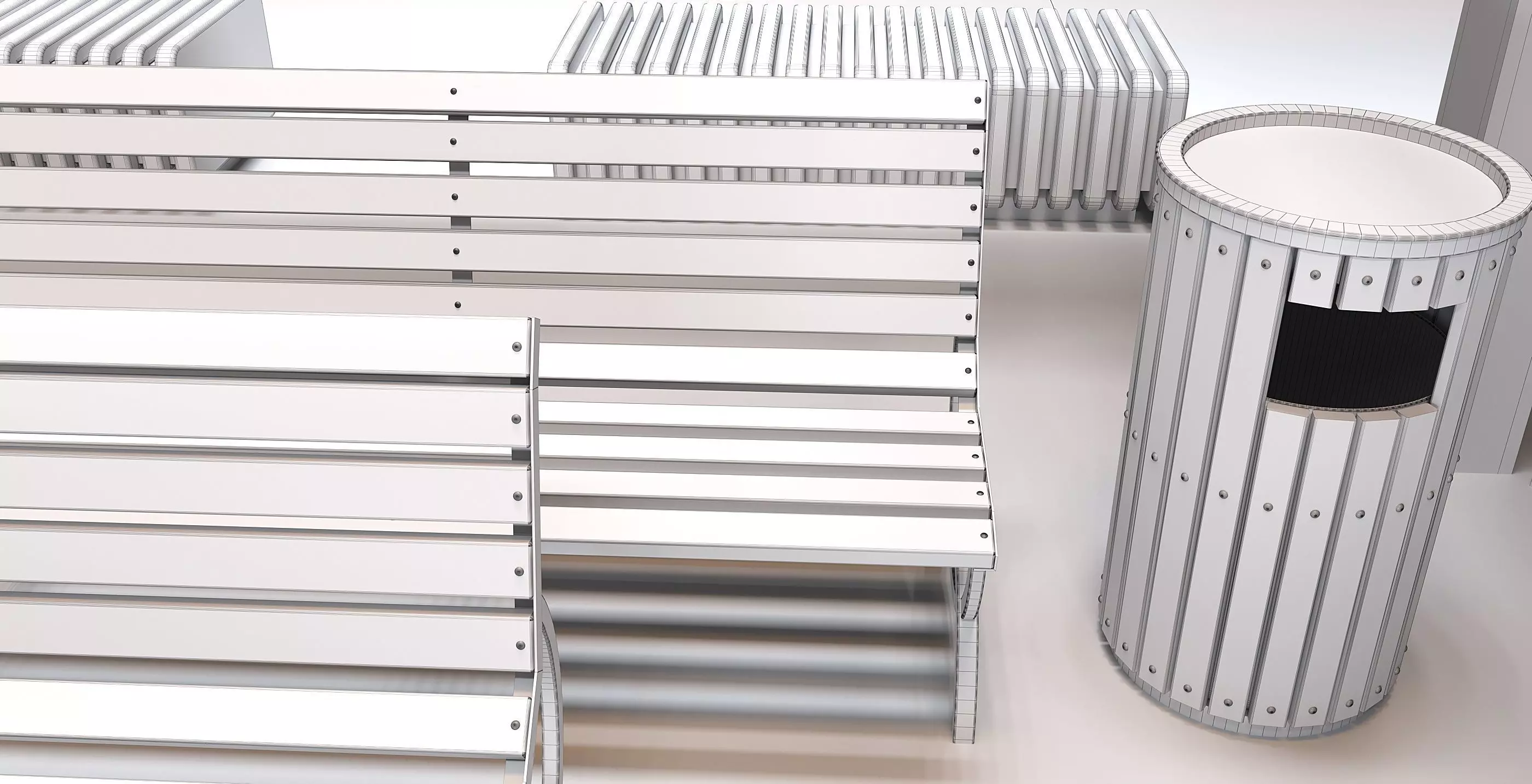 Modular Urban Pavilion with Wooden Elements Free 3D model_6