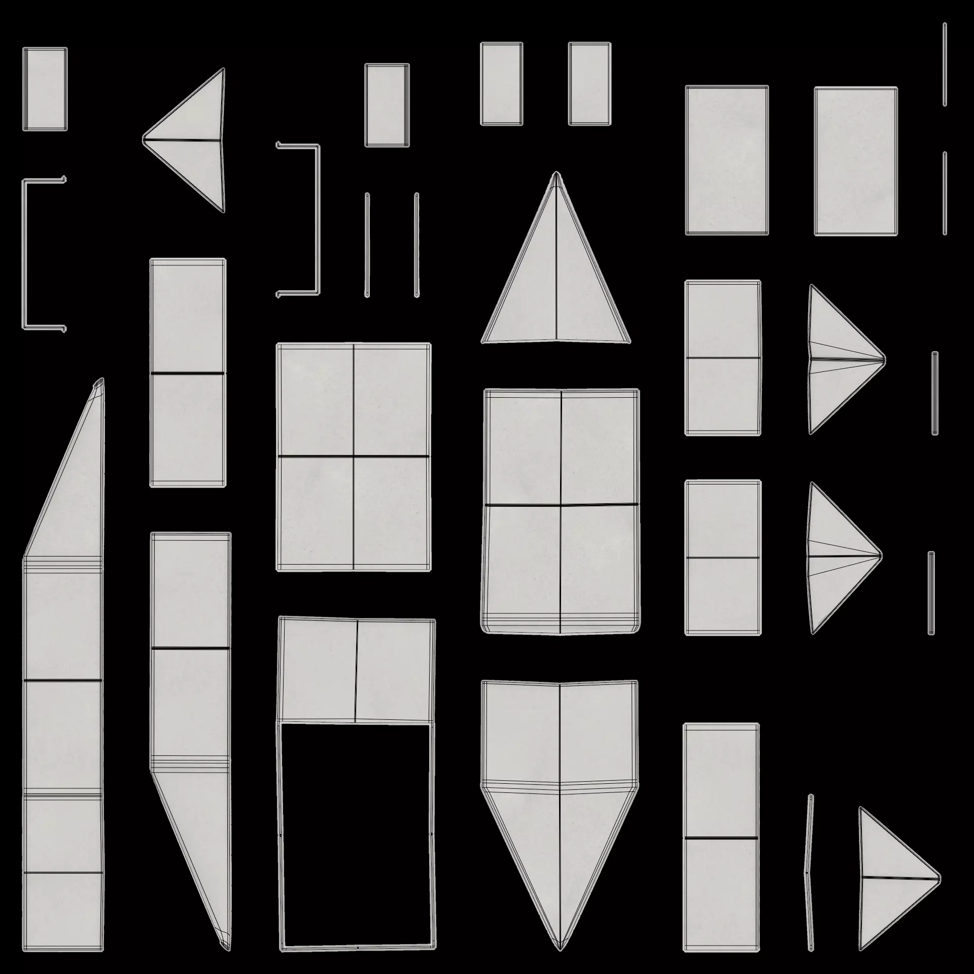 Paper Boat V3 Low-poly 3D model_7