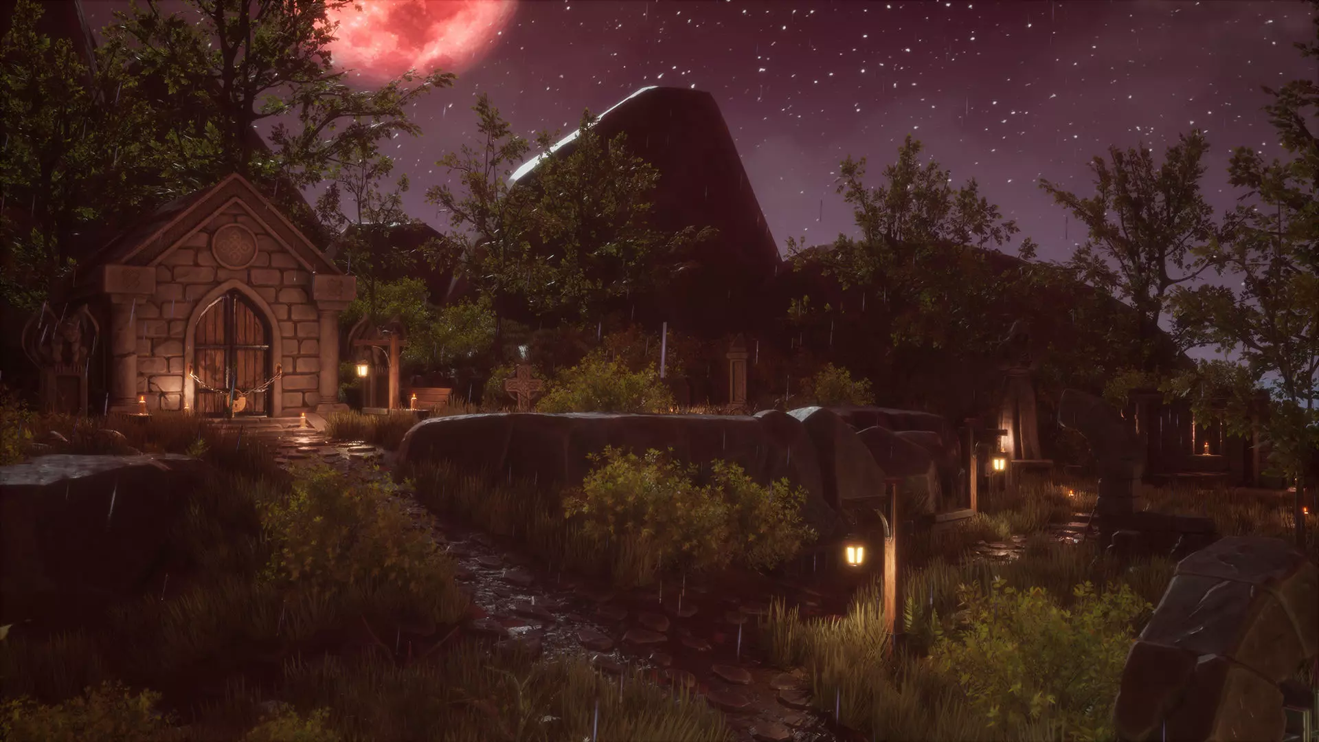 Abandoned Graveyard Low-poly 3D model_8