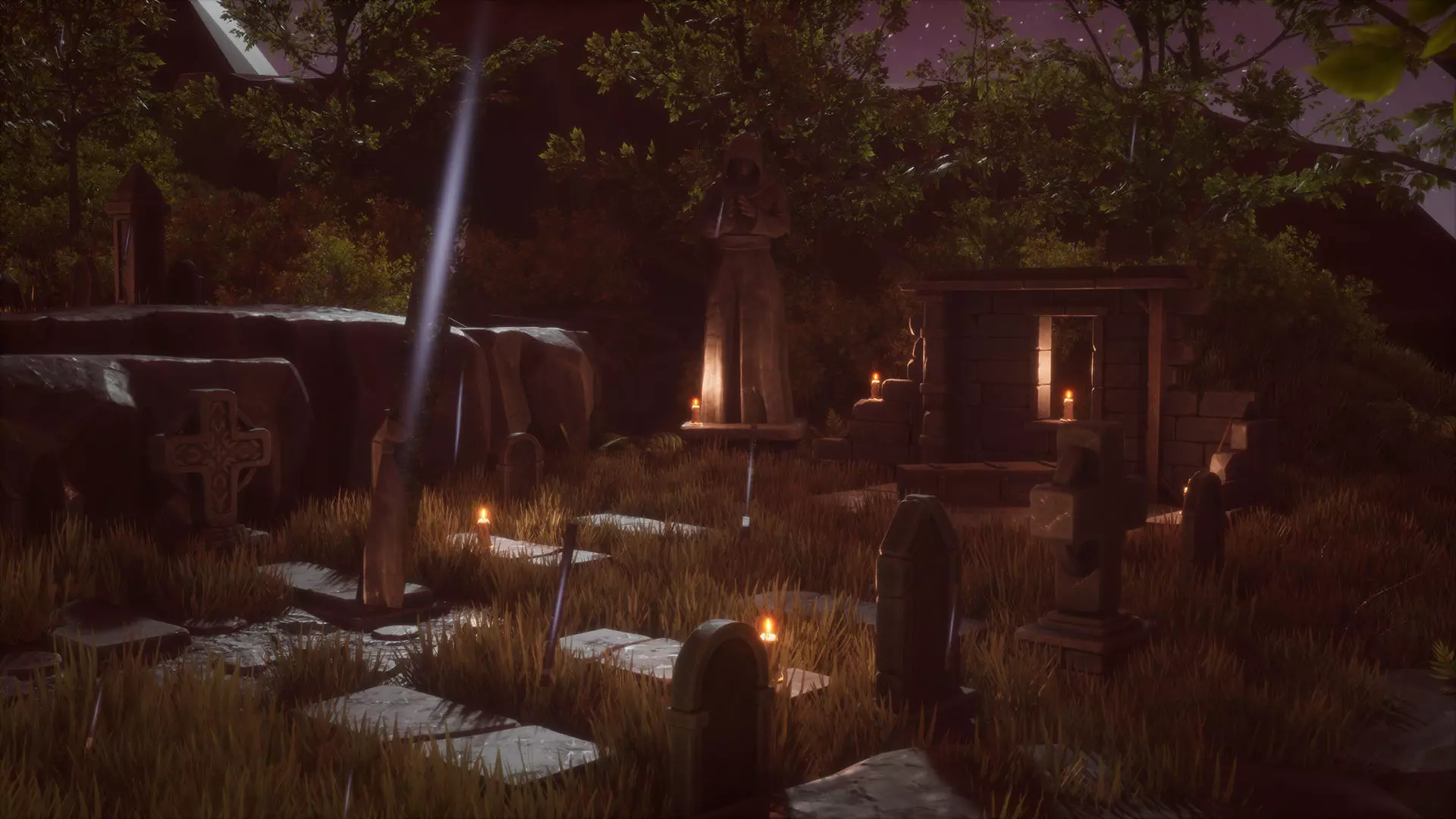 Abandoned Graveyard Low-poly 3D model_6