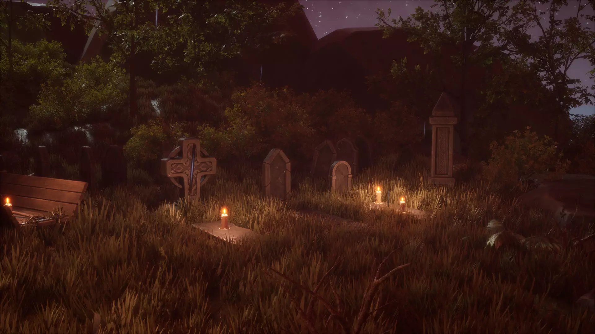 Abandoned Graveyard Low-poly 3D model_5