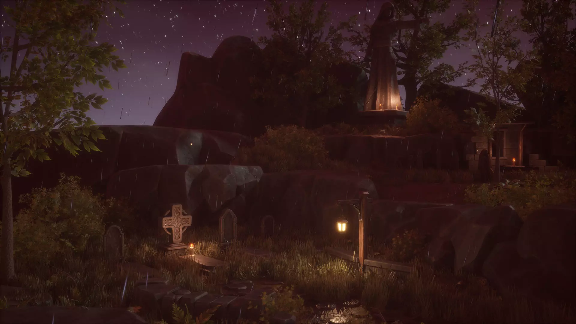 Abandoned Graveyard Low-poly 3D model_3