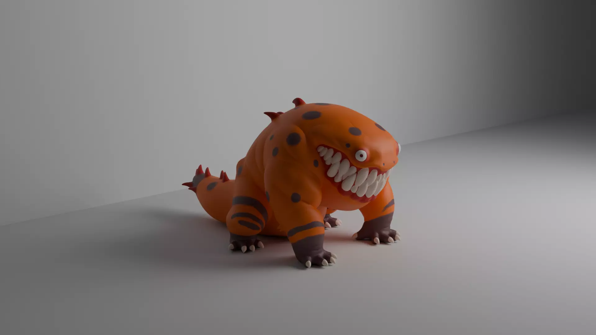 Orange Monster 3D print model_2