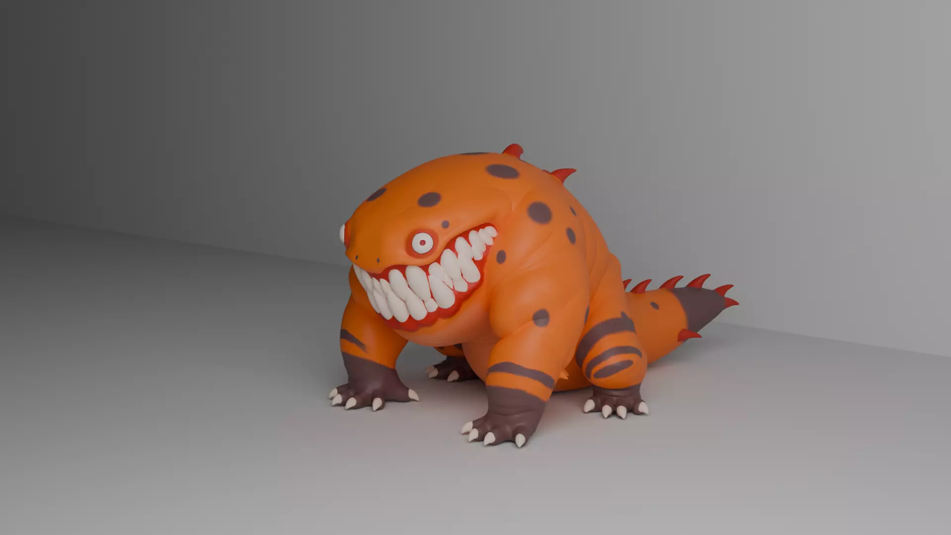 Orange Monster 3D print model_0