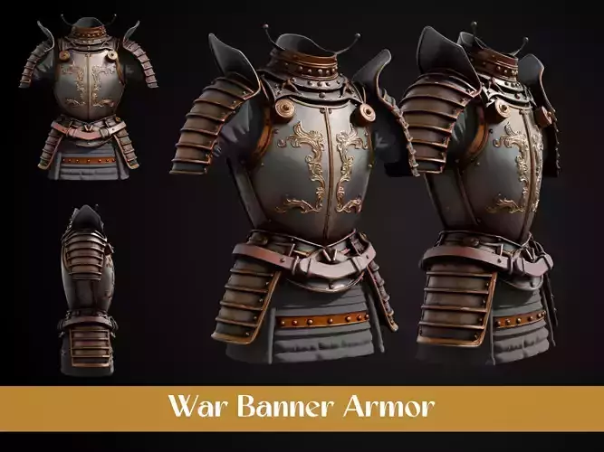 Stylized Samurai Armor - War Banner