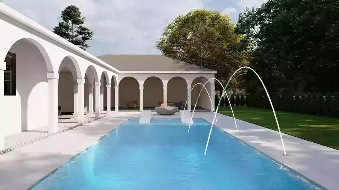 Garden Landscape 3D Model - SketchUp and Lumion Scene