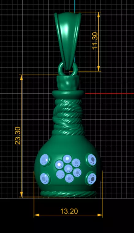 Pot Shaped Pendant 3D PRINATBLE MODEL 3D print model_5