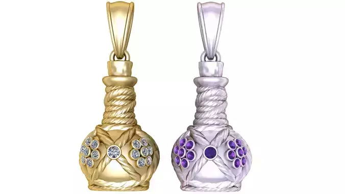 Pot Shaped Pendant  3D RPINTABLE MODEL 