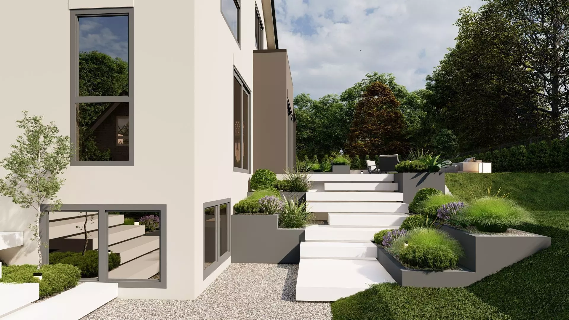 Garden Landscape 3D Model - SketchUp and Lumion Scene 3D 3D model_3