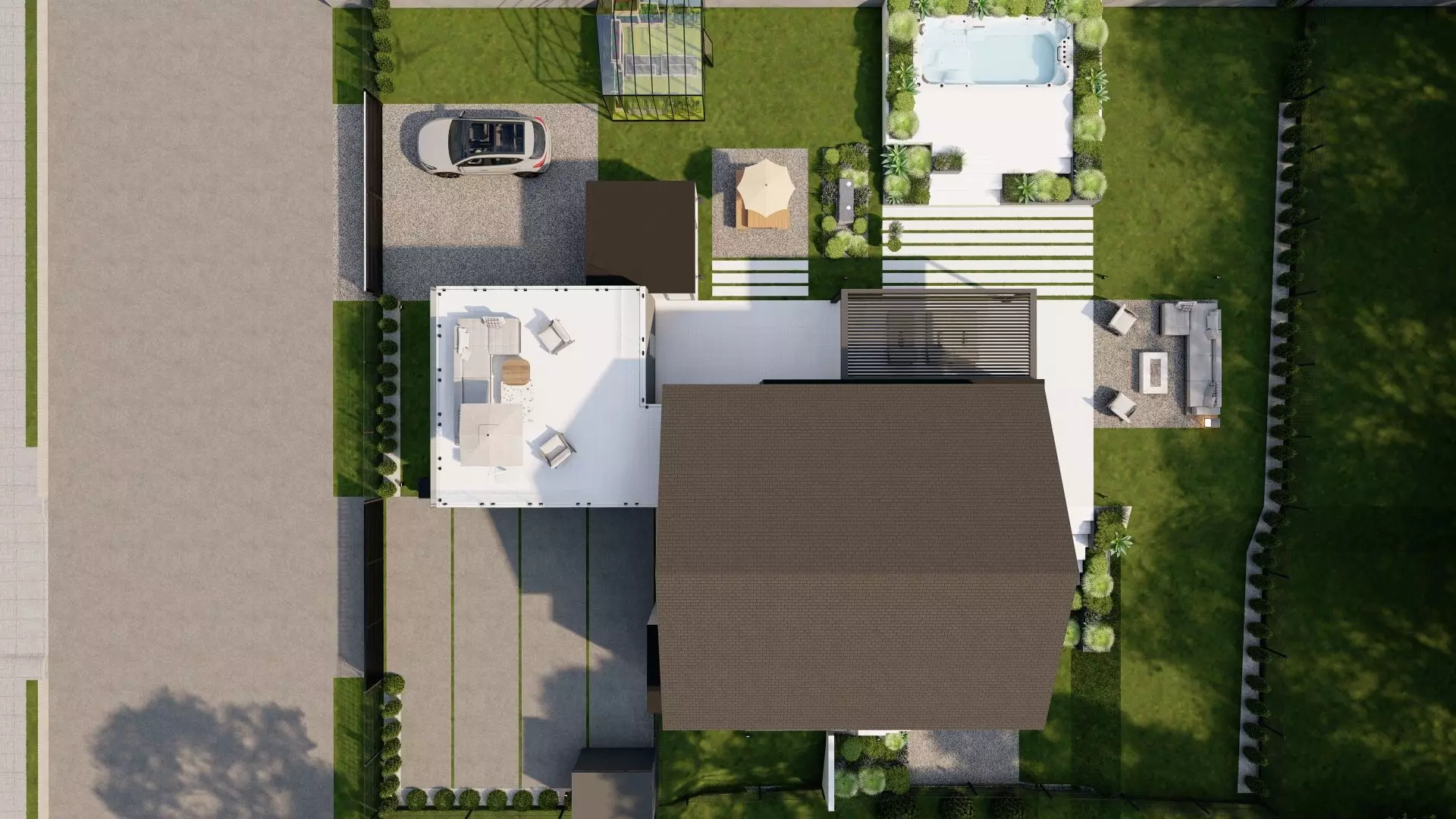 Garden Landscape 3D Model - SketchUp and Lumion Scene 3D 3D model_2