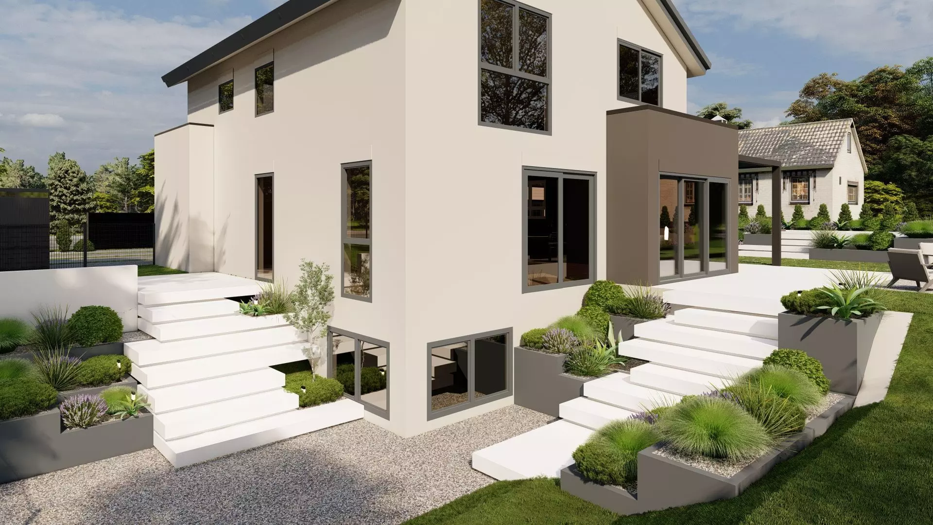 Garden Landscape 3D Model - SketchUp and Lumion Scene 3D 3D model_4