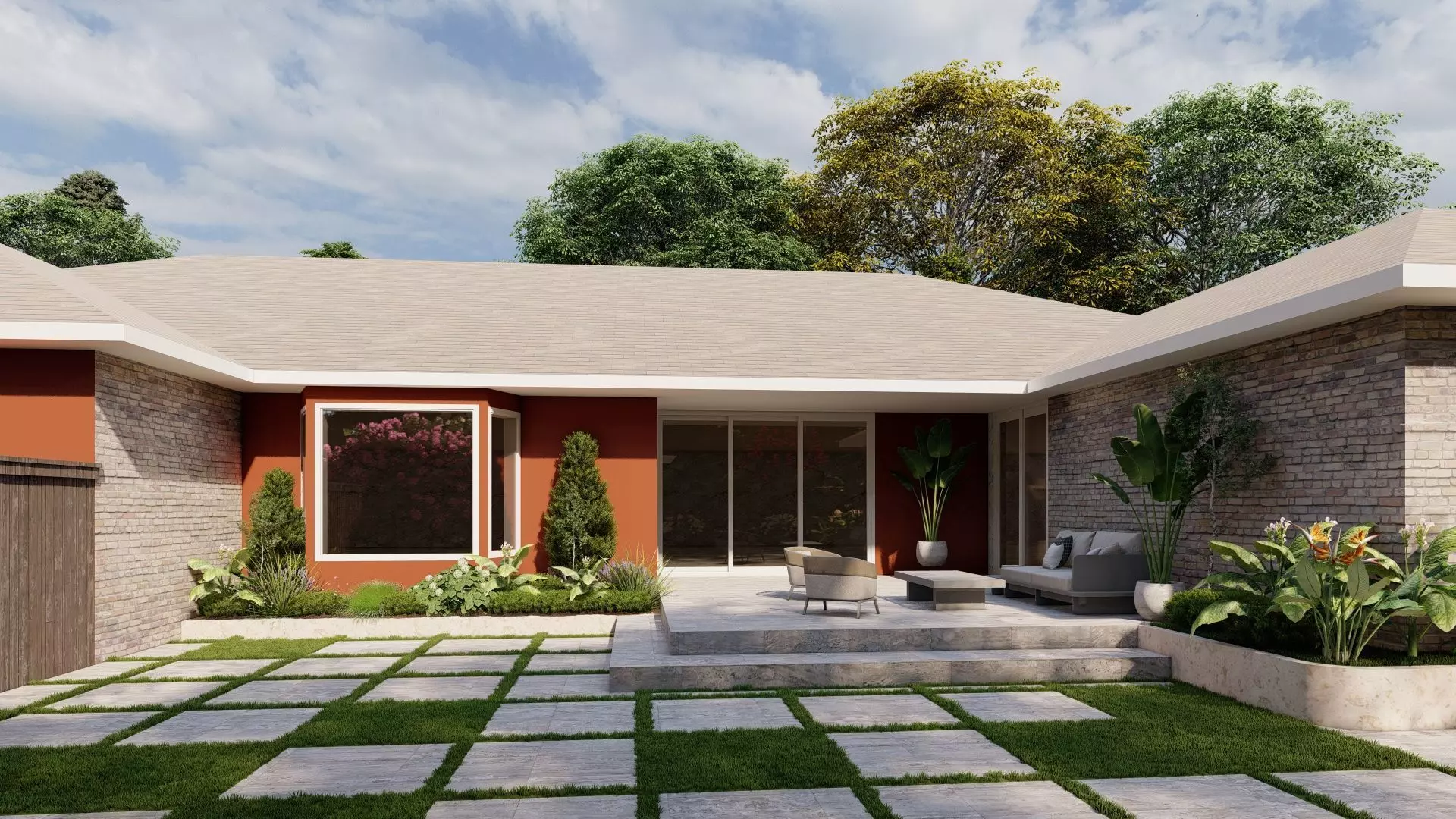 Garden Landscape 3D Model - SketchUp and Lumion Scene 3D model_7